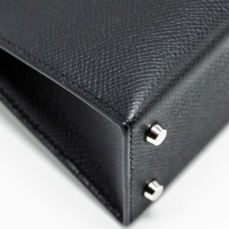 Hermes Mini Kelly II Epsom Black SHW Stamp W