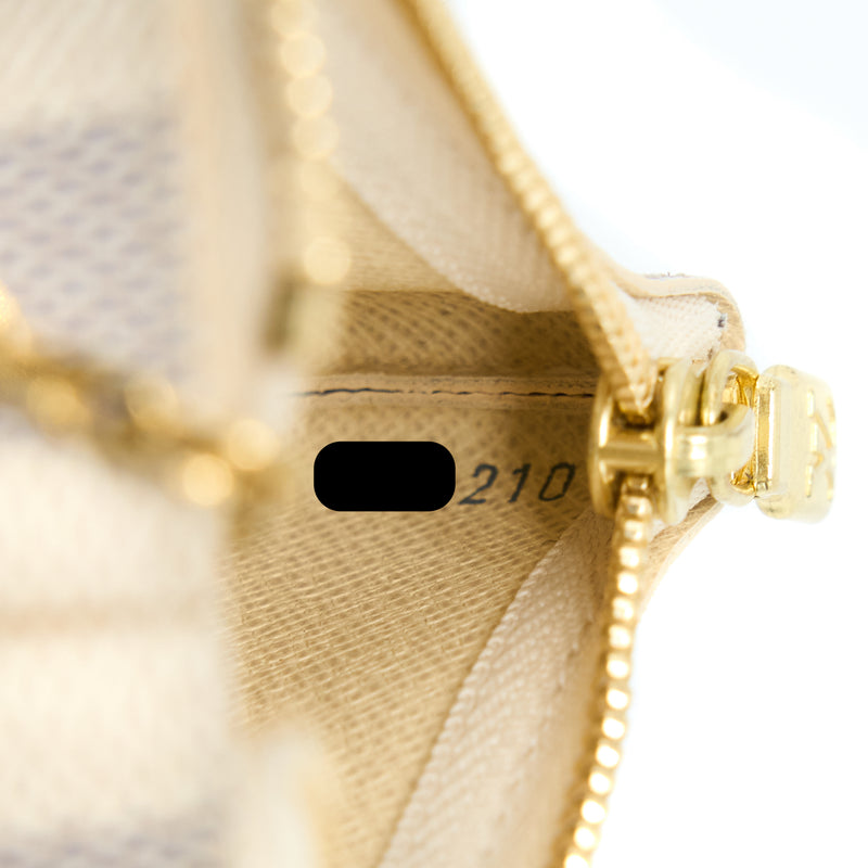 Louis Vuitton Key Pouch Damier Azure Canvas GHW