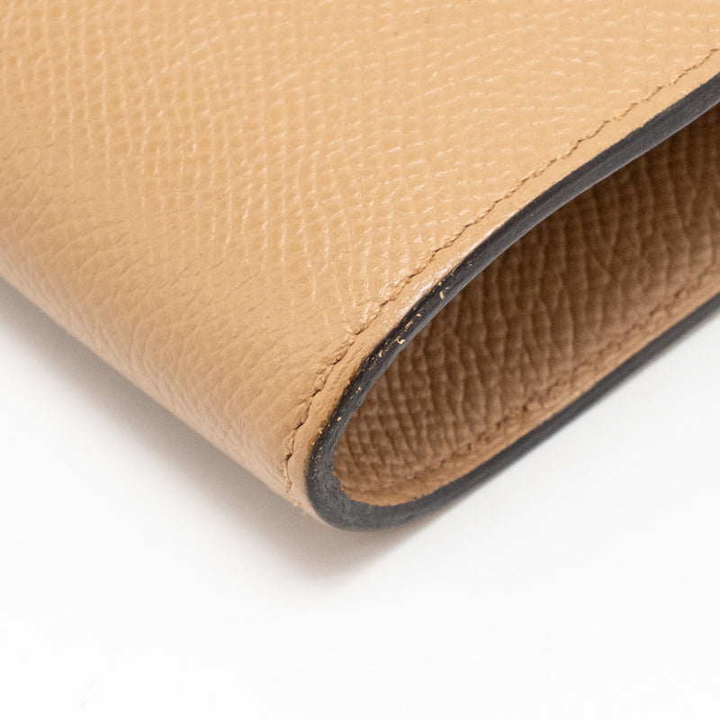 Hermes Kelly to Go Epsom Chai/Mauve Sylvester SHW Stamp U
