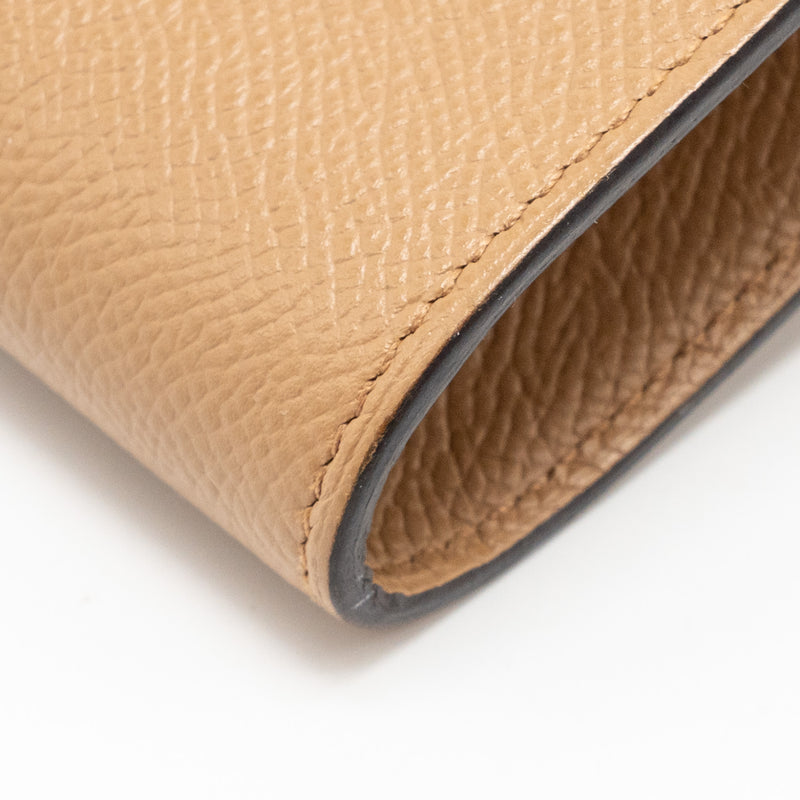 Hermes Kelly to Go Epsom Chai/Mauve Sylvester SHW Stamp U