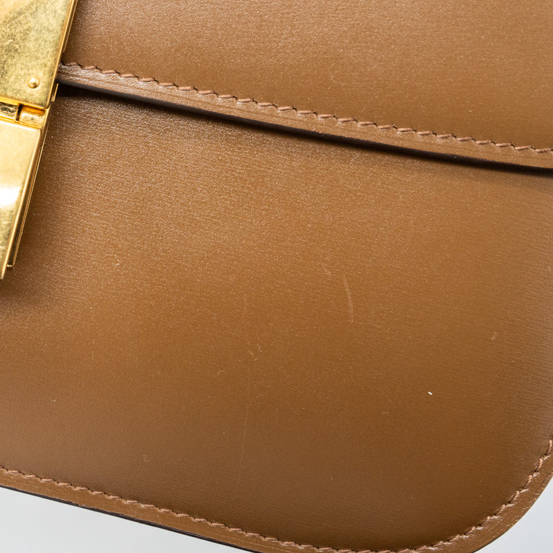 Celine Medium Box Calfskin Camel GHW