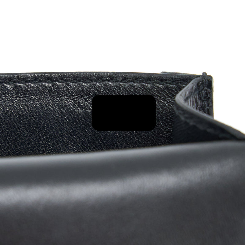 Hermes Mini Verrou Lizard Black GHW Stamp D