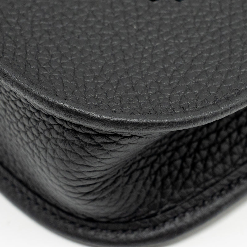 Hermes Mini Evelyne clemence black SHW Stamp W