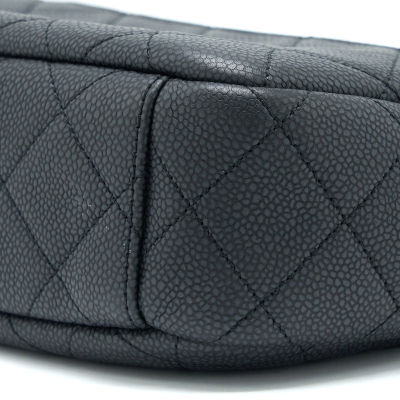 Chanel Large Camera Bag Grained Calfskin Dark Grey LGHW