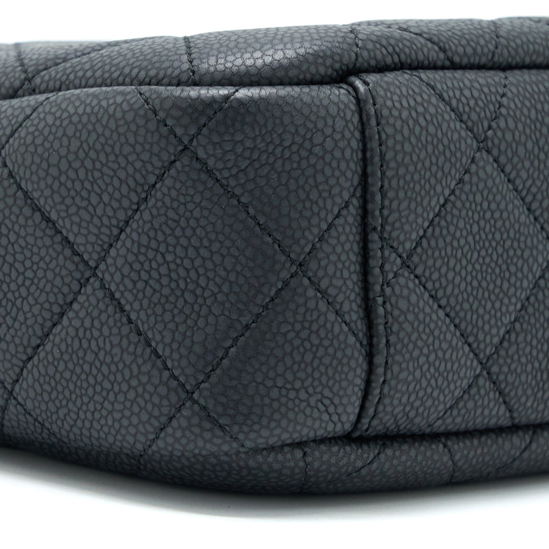 Chanel Large Camera Bag Grained Calfskin Dark Grey LGHW