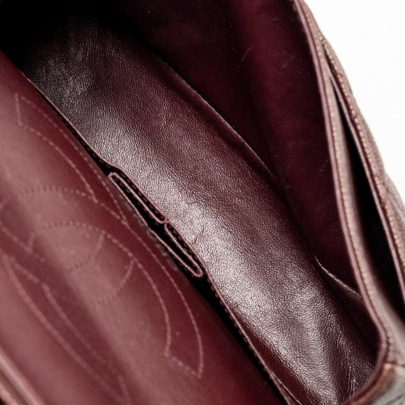 Chanel Small 2.55 Reissue Double Flap Bag Shiny Grained Calfskin Burgundy SHW