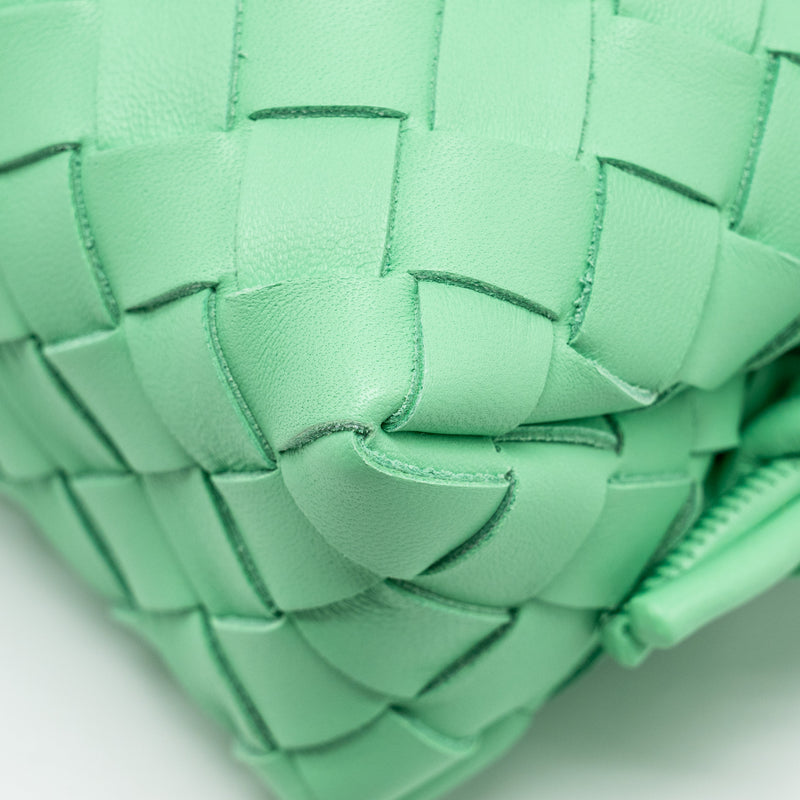 Bottega Veneta mini loop camera bag lambskin Light green SHW