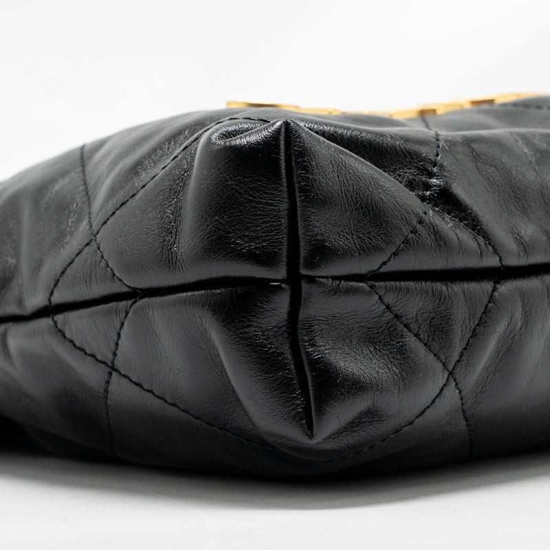 Chanel Mini 22 Bag Shiny Calfskin Black GHW (Microchip)