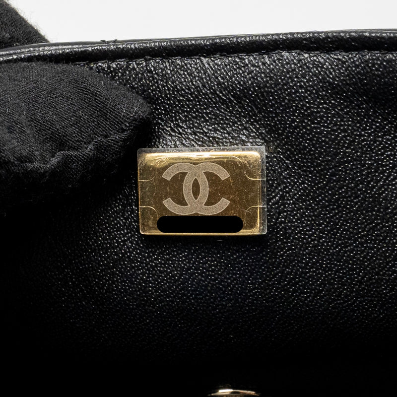 Chanel Mini Rectangular Flap Bag Lambskin Black LGHW (microchip)