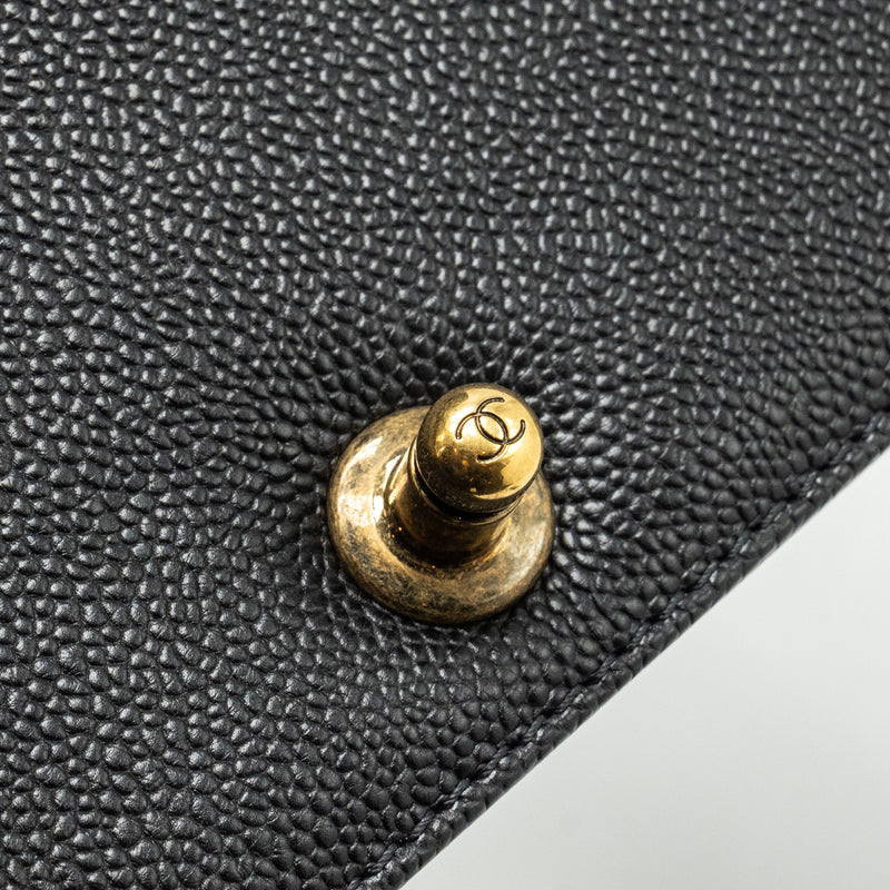 Chanel Small Boy Bag caviar black ruthenium GHW
