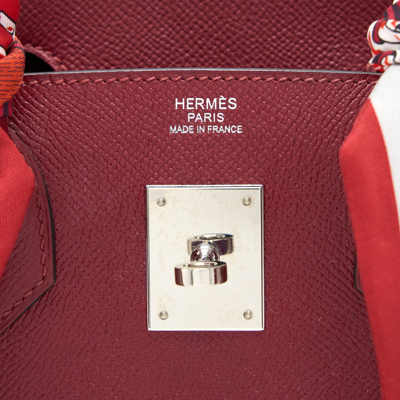 Hermes Birkin 30 Epsom K1 Rouge Grenat SHW Stamp X