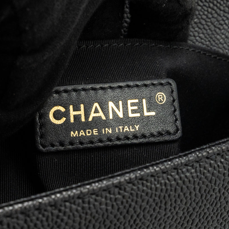 Chanel Small Boy Bag caviar black ruthenium GHW