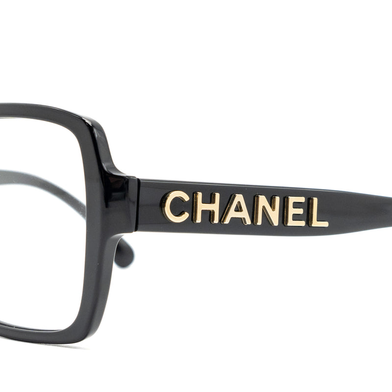 Chanel square glasses frame with chanel letter black