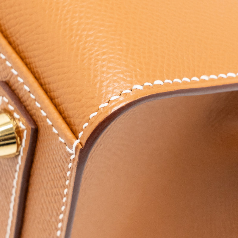 Hermes Birkin 25 Epsom Gold GHW Stamp Z