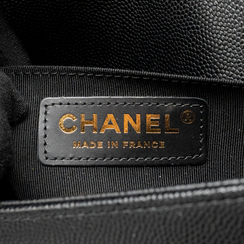 Chanel Small Boy Bag Caviar Black GHW