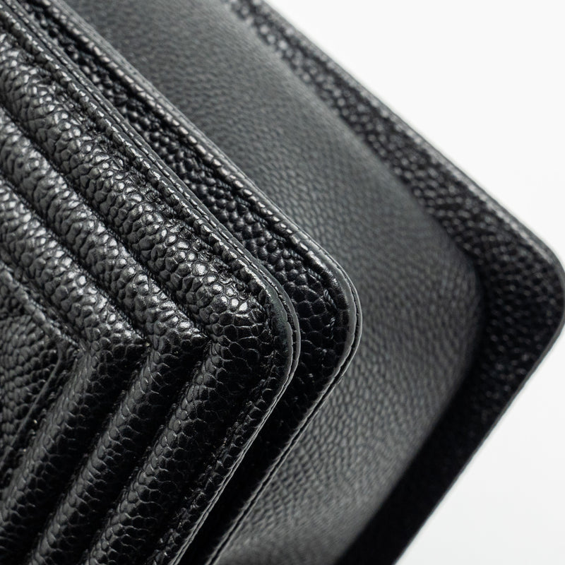 Chanel Small Boy Bag caviar black ruthenium GHW