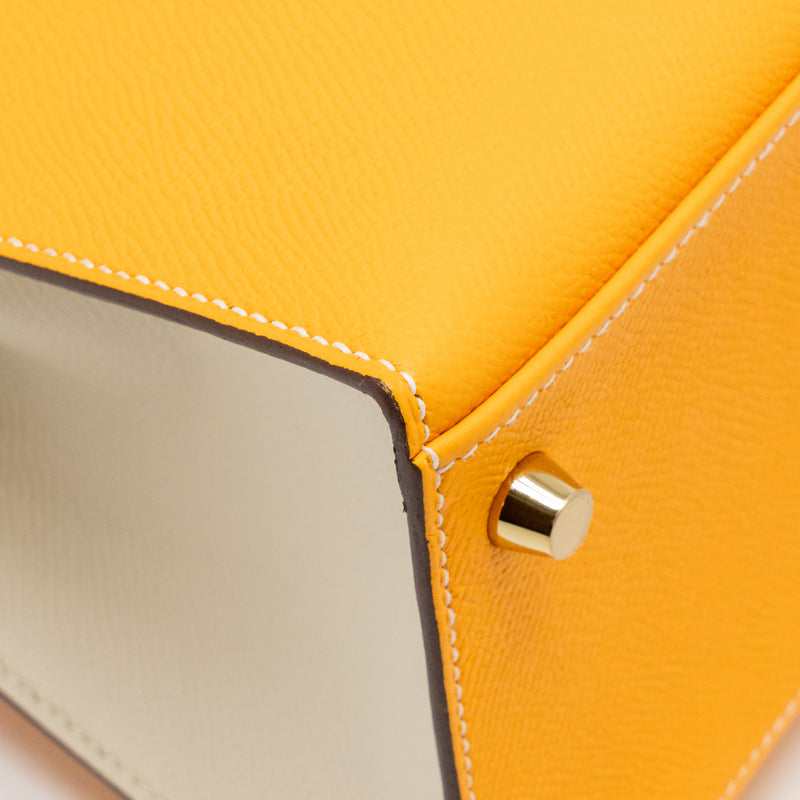 Hermes Kelly 28 Special Order Epsom Jaune D’Or/Craie Brushed GHW Stamp D