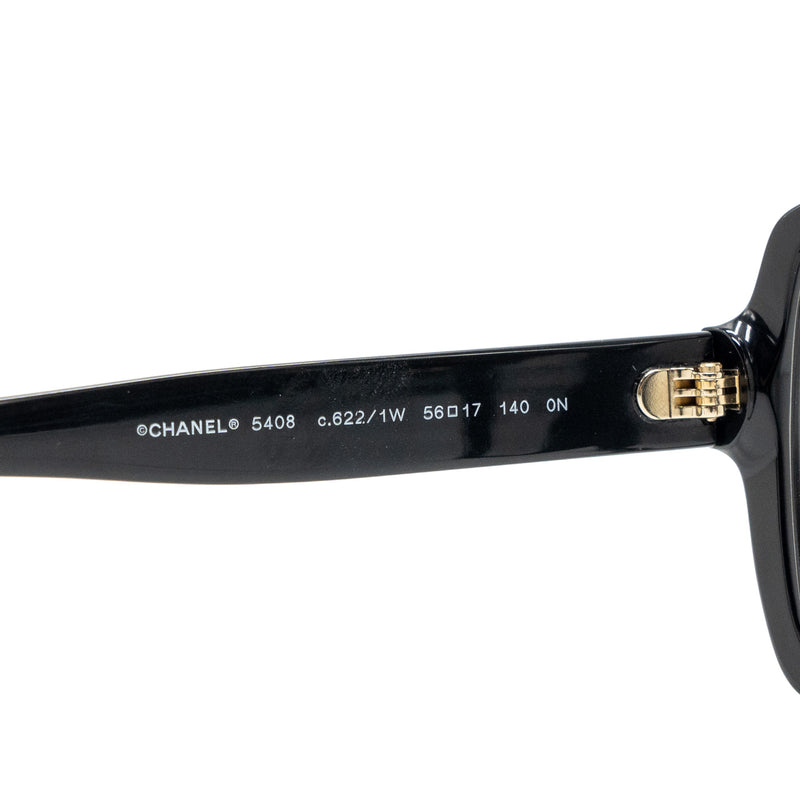 Chanel square glasses frame with chanel letter black