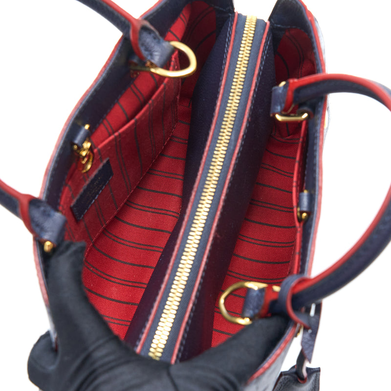 Louis Vuitton Monogram Navy Montaigne Empreinte Shoulder Handbag MM