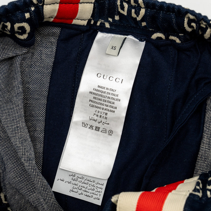 Gucci Size XS GG Jacquard Striped Track Pants Cotton Multicoloured