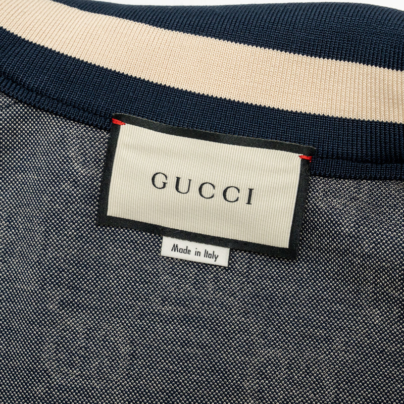 Gucci Size M GG Jacquard Striped Jacket Cotton Multicoloured
