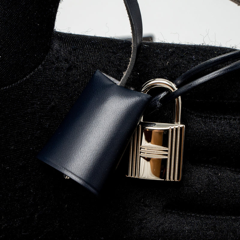 Hermes Herbag 31 Zip Bag Canvas/Vache Hunter Vert Cypres/Vert Olive/Blue Indigo SHW Stamp Z