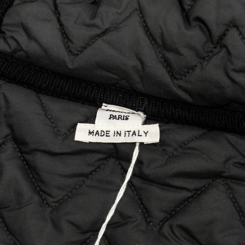Hermes Size 36 Zip Blouson Jacket Virgin Wool Black