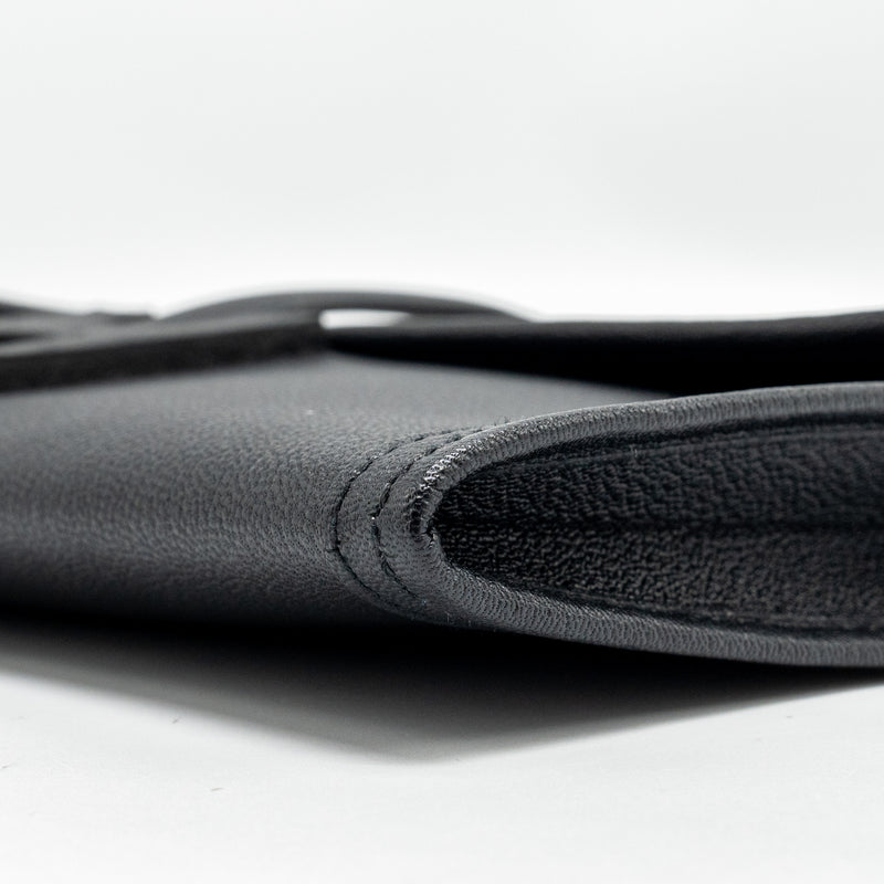 HERMES Jige Elan 29 Chèvre Chandra Black Stamp C