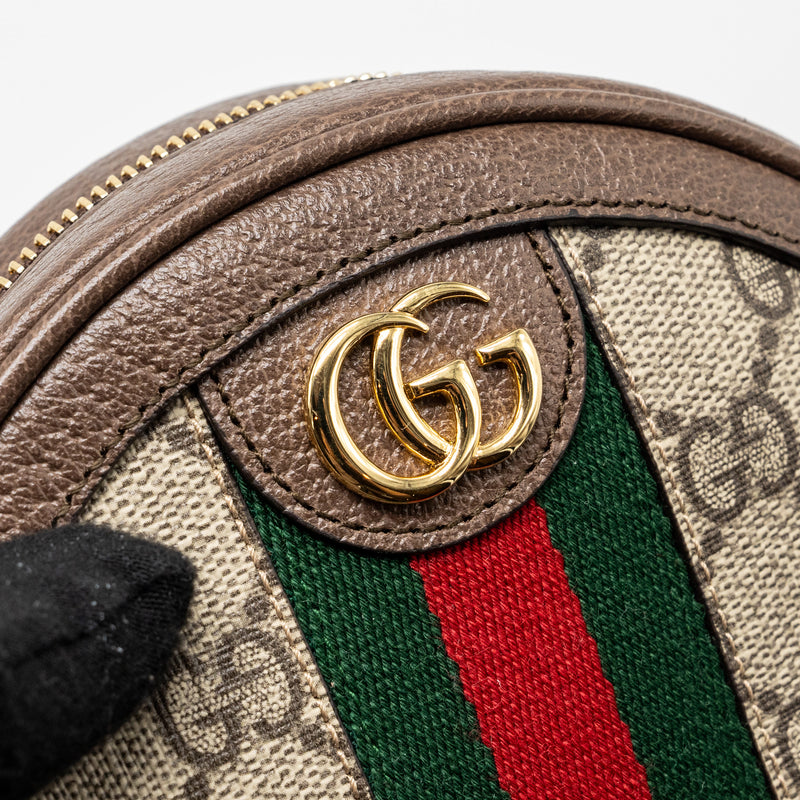 Gucci round Ophidia backpack gg supreme canvas GHW
