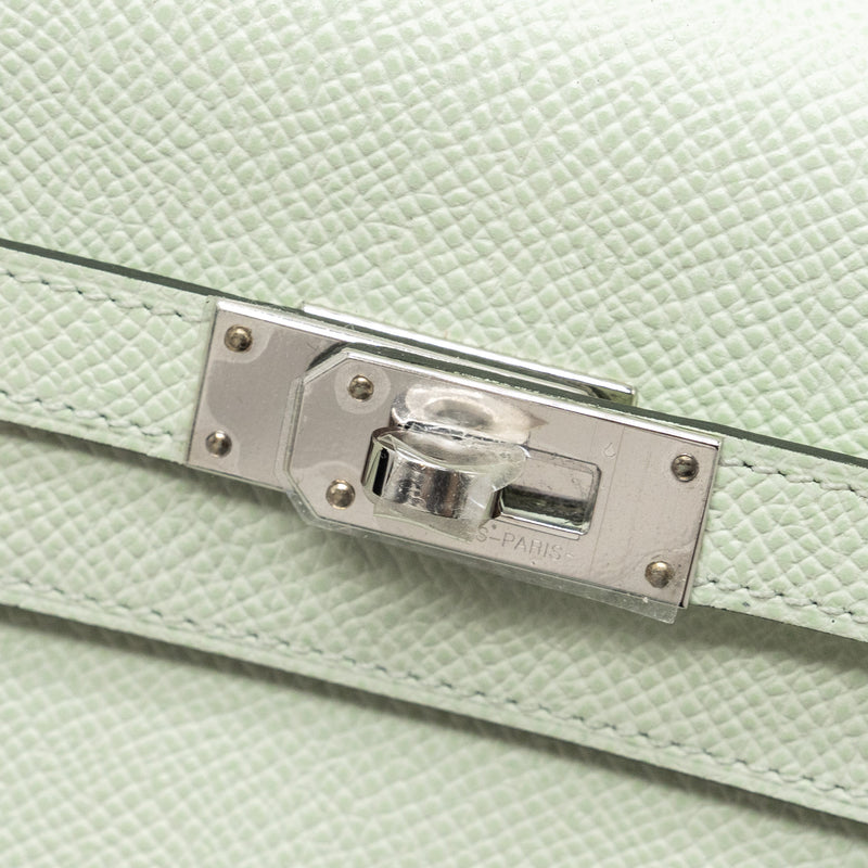 Hermes Kelly To Go Epsom Vert Fizz SHW Stamp B