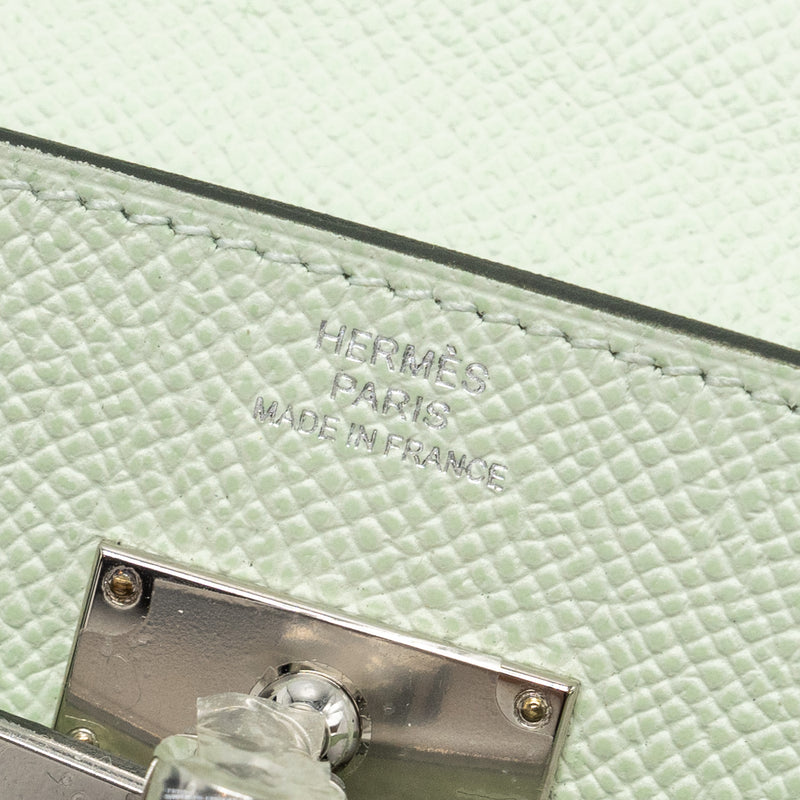 Hermes Kelly To Go Epsom Vert Fizz SHW Stamp B