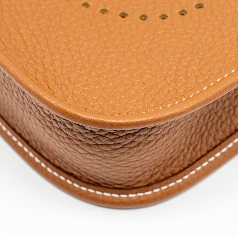 Hermes Mini Evelyn Clemence Gold SHW Stamp B