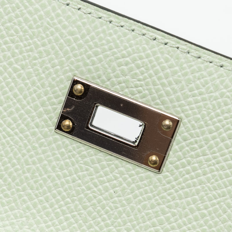 Hermes Kelly To Go Epsom Vert Fizz SHW Stamp B