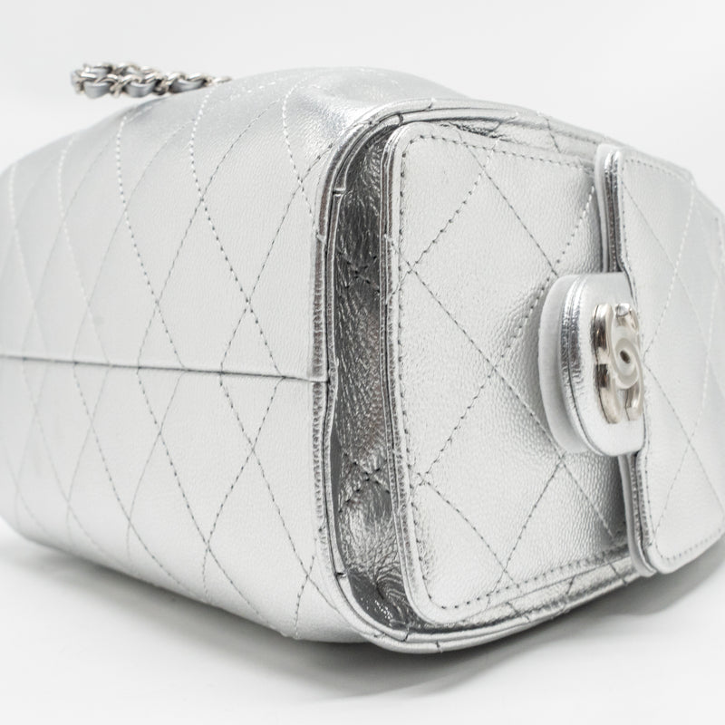 Chanel 25 Mini caviar silver SHW (microchip)