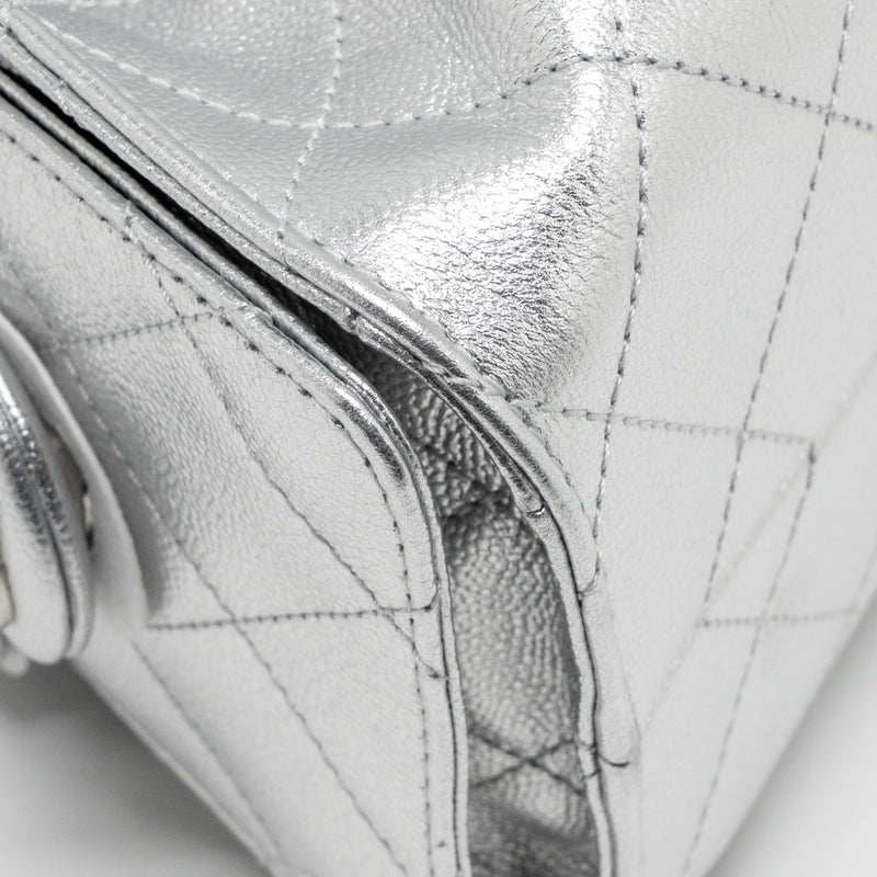 Chanel 25 Mini caviar silver SHW (microchip)