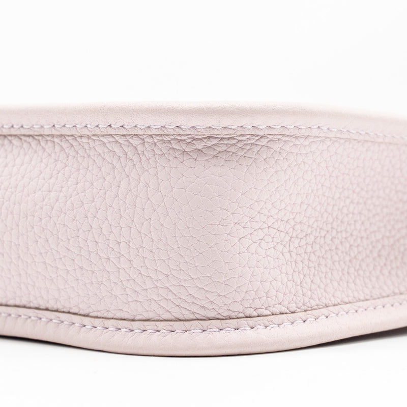Hermes Mini Evelyne clemence mauve pale SHW stamp W