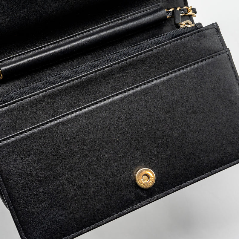 Chanel Boy Wallet on Chain Caviar Black GHW