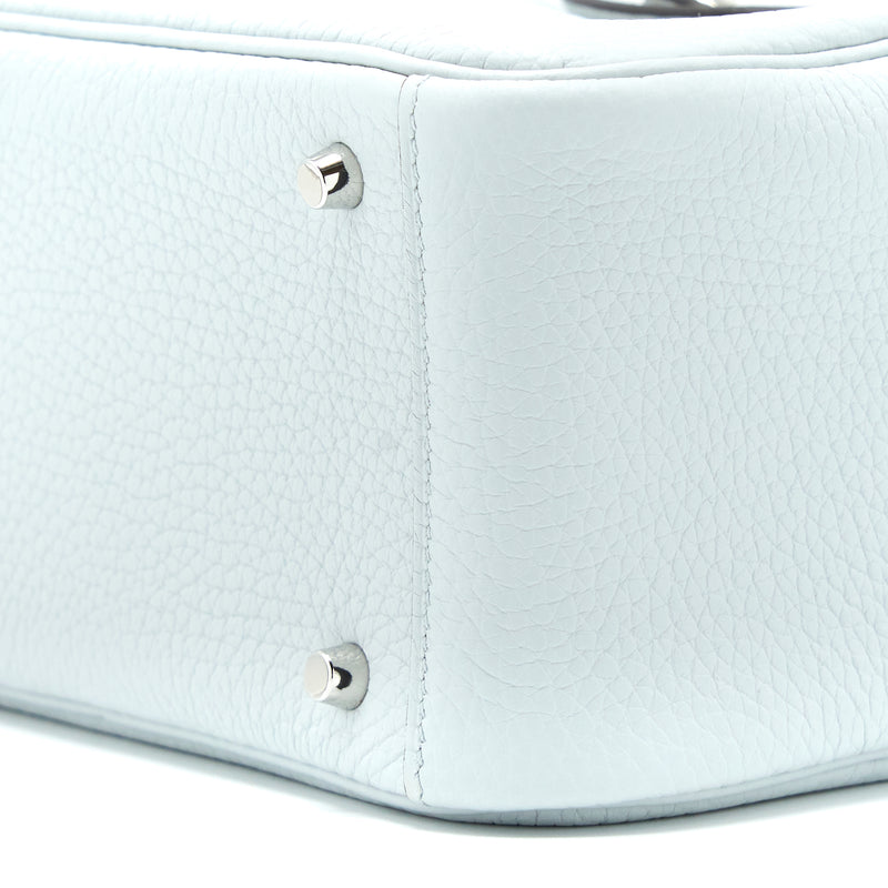Hermes Mini Lindy Clemence Blue Pale SHW Stamp B