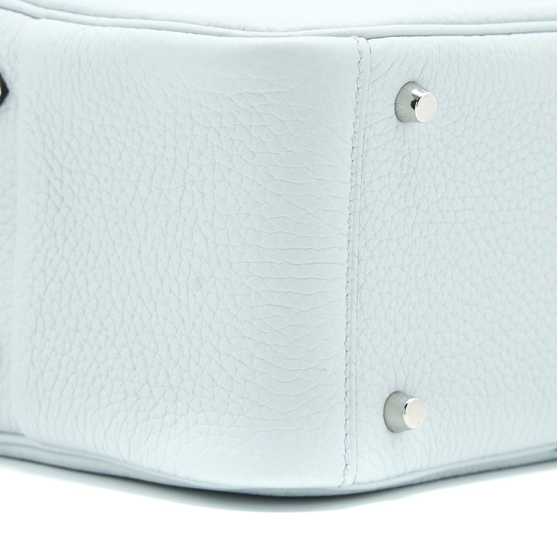 Hermes Mini Lindy Clemence Blue Pale SHW Stamp B
