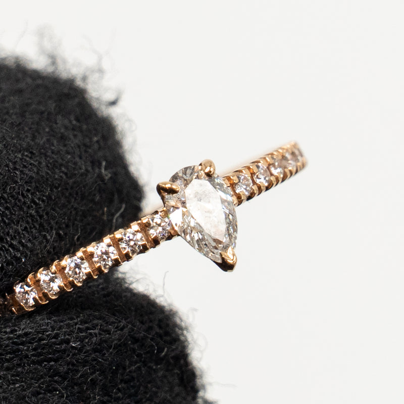 Cartier Size 52 Etincelle De Cartier Ring Rose Gold Diamonds