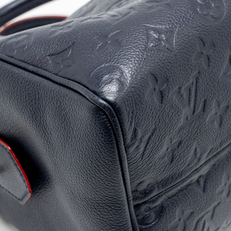 Louis Vuitton Speedy 25 Bandouliere Monogram Empreinte Navy / Red GHW