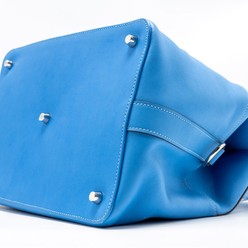 Hermes toolbox 26 swift blue paradise SHW stamp square R