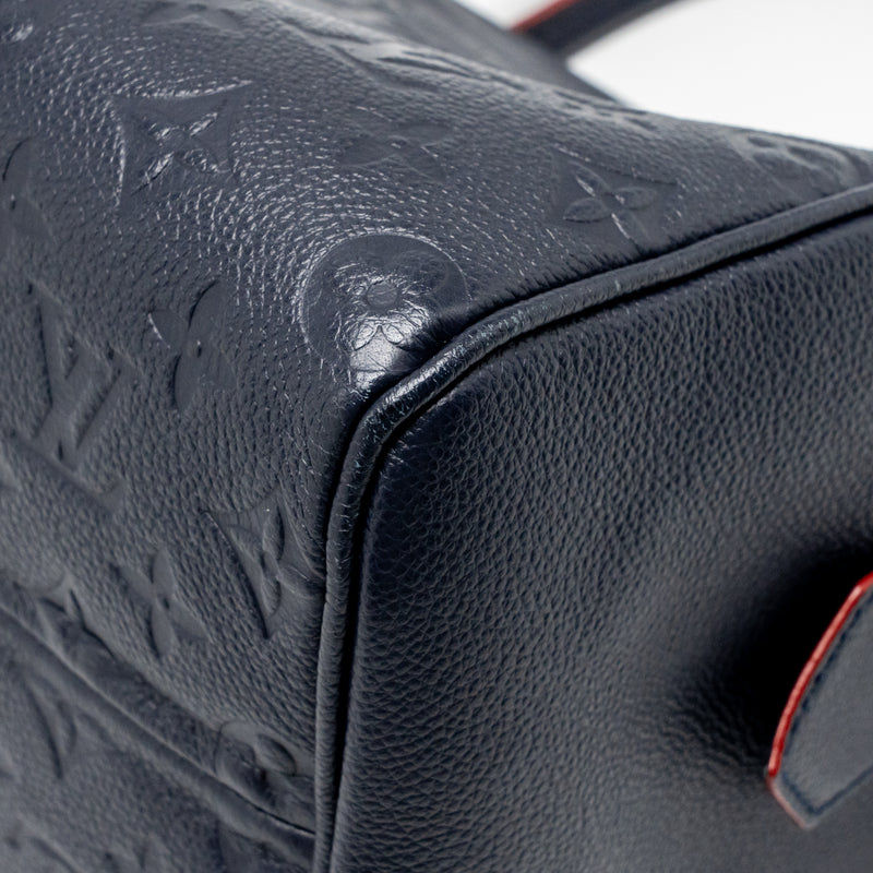 Louis Vuitton Speedy 25 Bandouliere Monogram Empreinte Navy / Red GHW