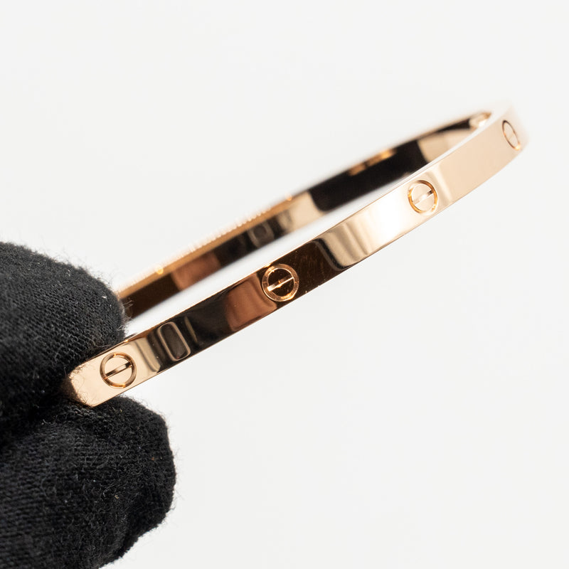 Cartier Size 17 Love Bracelet, Small Model, Rose Gold