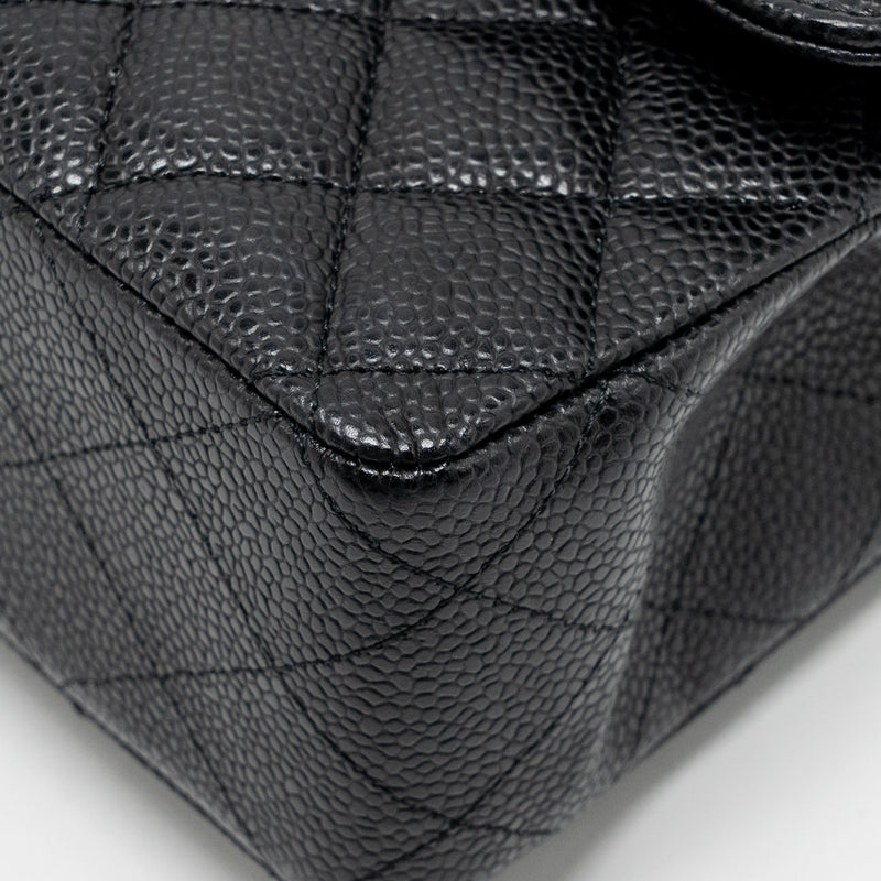 Chanel medium classic double flap bag caviar black GHW