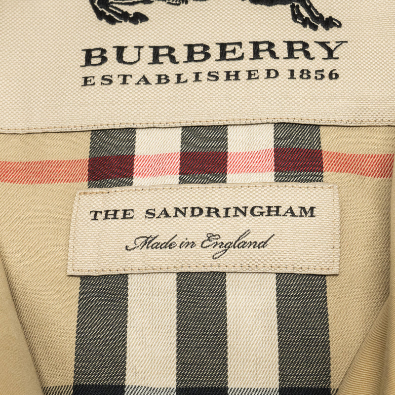 Burberry Size 50 Sandringham Short Trench Coat Cotton Beige