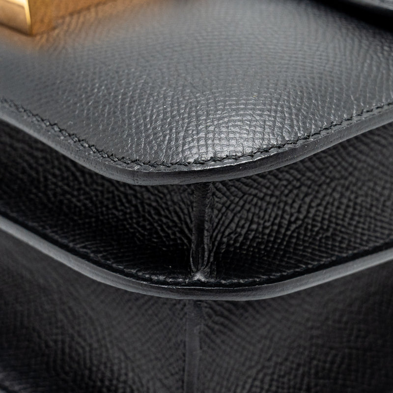 Hermes Constance 24 epsom black RGHW stamp Y