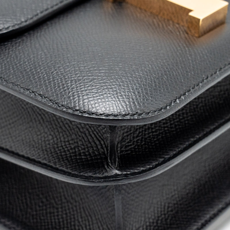 Hermes Constance 24 epsom black RGHW stamp Y
