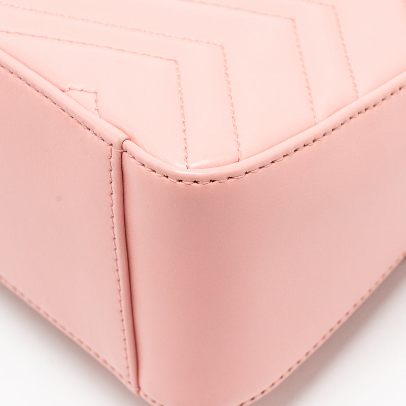 Gucci GG Marmont Mini Top Handle Bag Calfskin Pink SHW