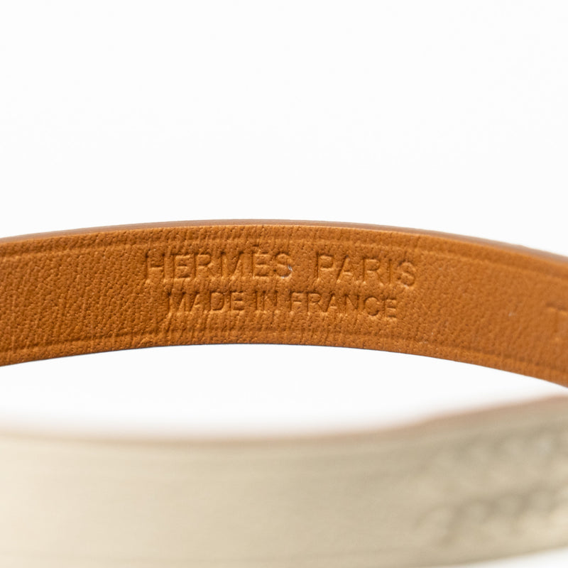 Hermes size T3 Rivale Mini Bracelet Swift Nata RGHW Stamp Z